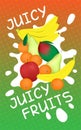 Advertising banner for a supermarket. Juicy fruit